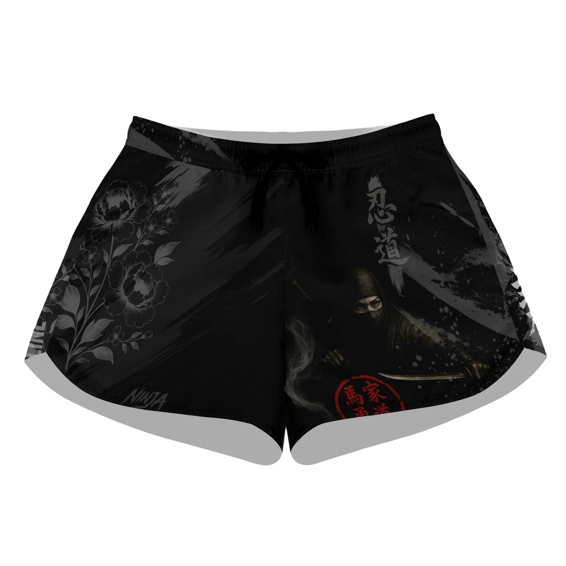 Silent Warrior Female Ninja Combat Shorts – Shadow Line Edition
