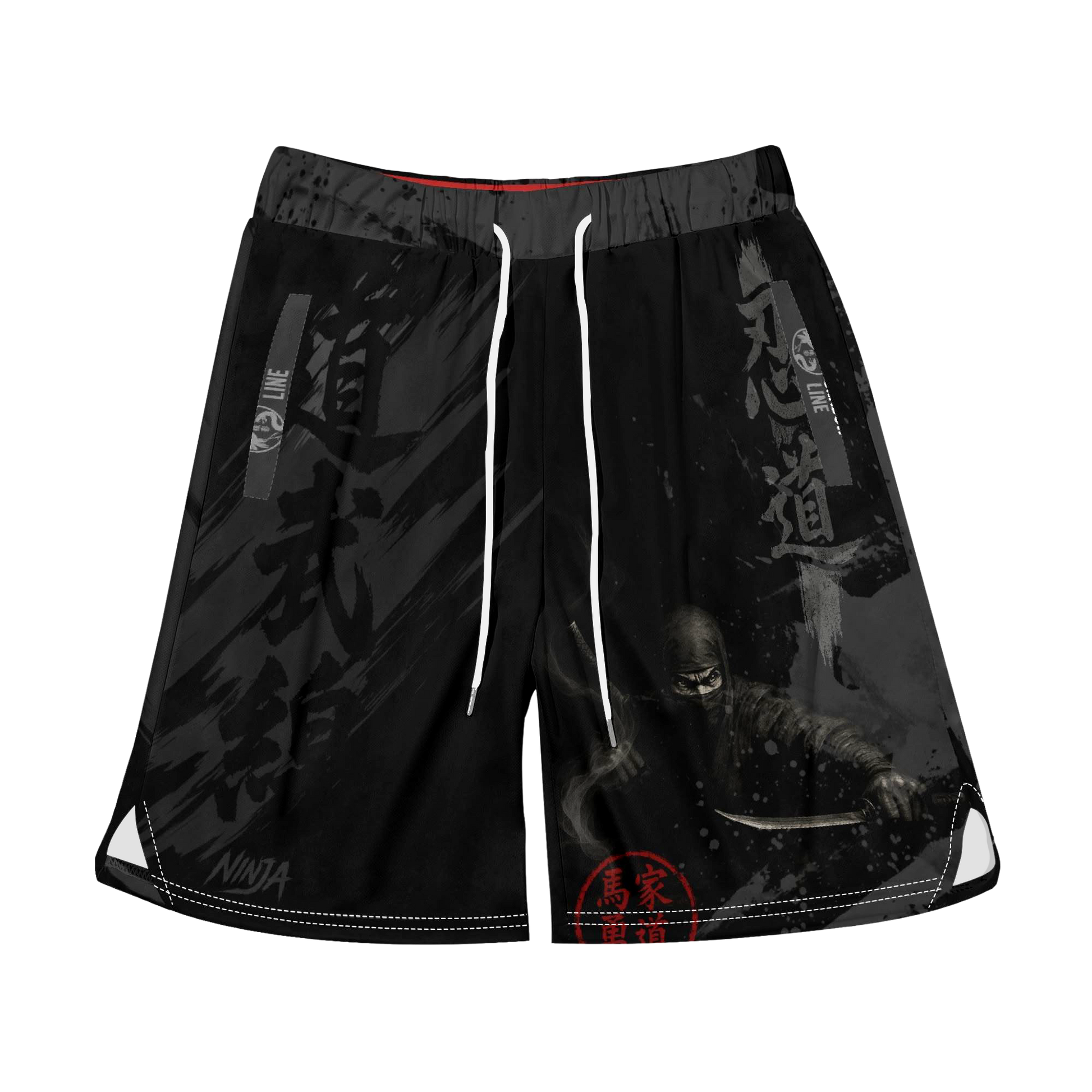 Silent Warrior Male Ninja Combat Shorts – Shadow Line Edition