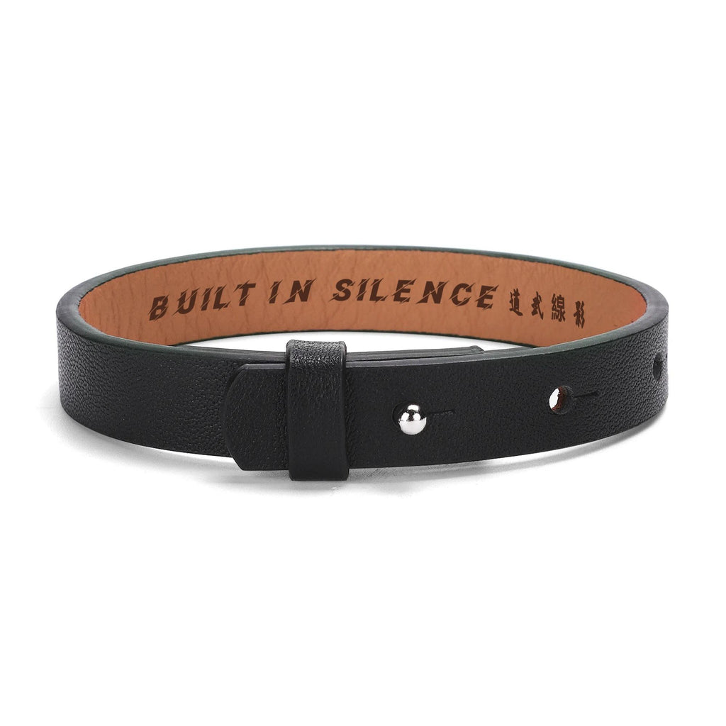 Built in Silence Leather Bracelet – Shadow Line Edition