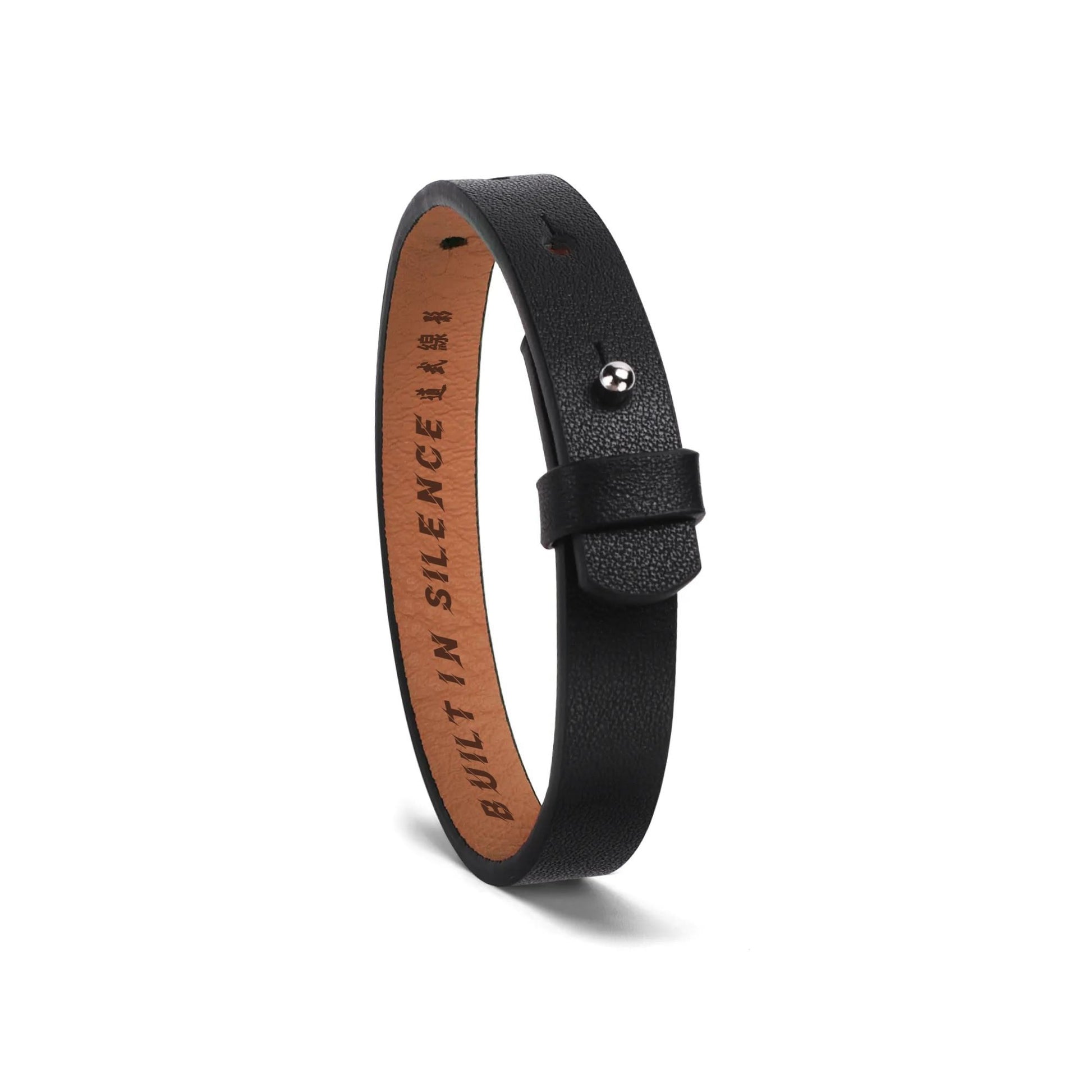 Built in Silence Leather Bracelet – Shadow Line Edition