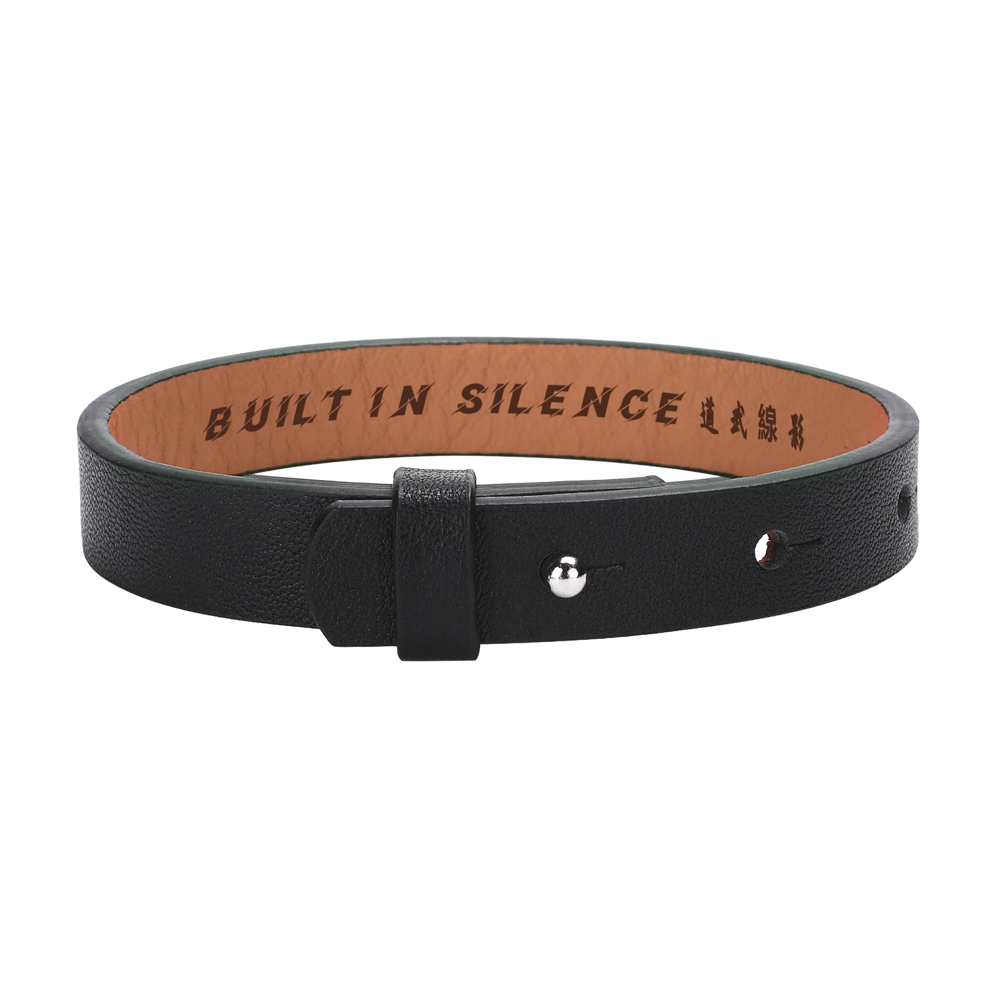 Built in Silence Leather Bracelet – Shadow Line Edition