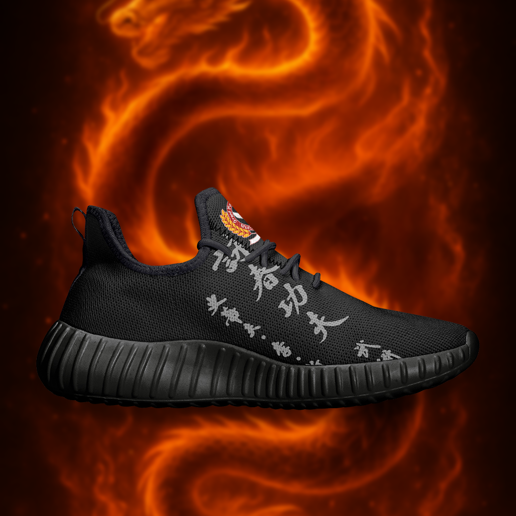 Shadow Line Combat Mesh Knit Sneakers – Red & Black Warrior Edition