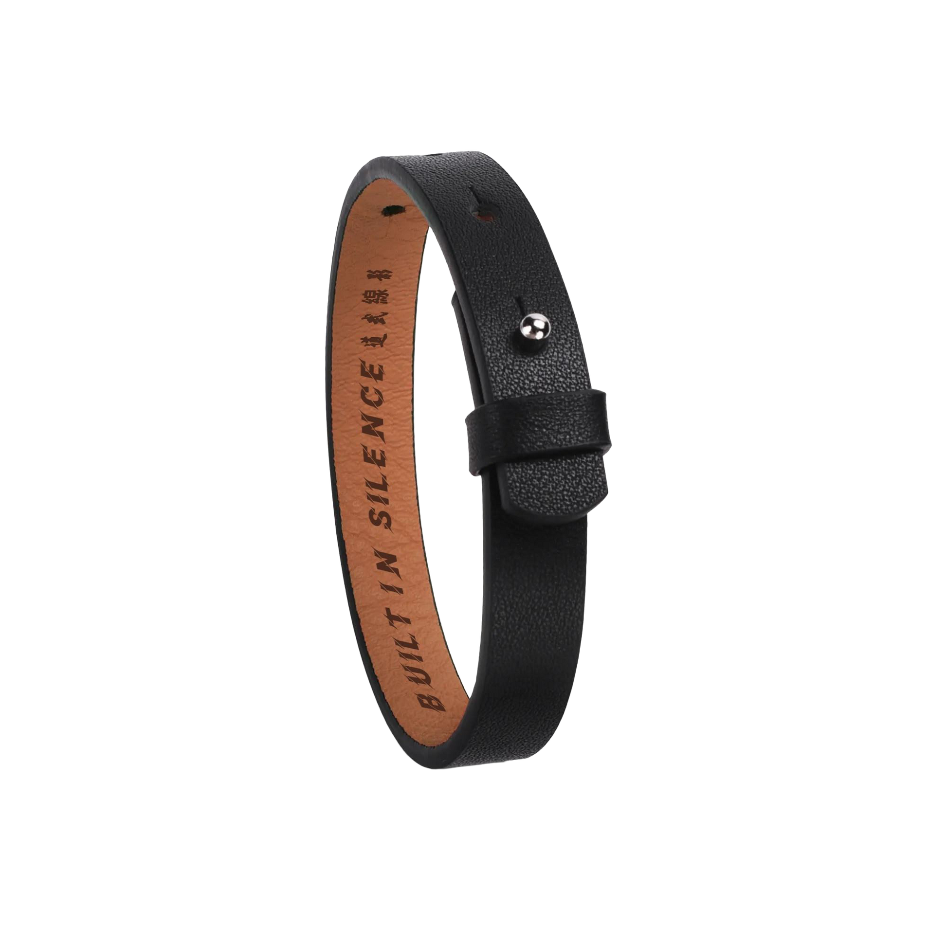 Built in Silence Leather Bracelet – Shadow Line Edition