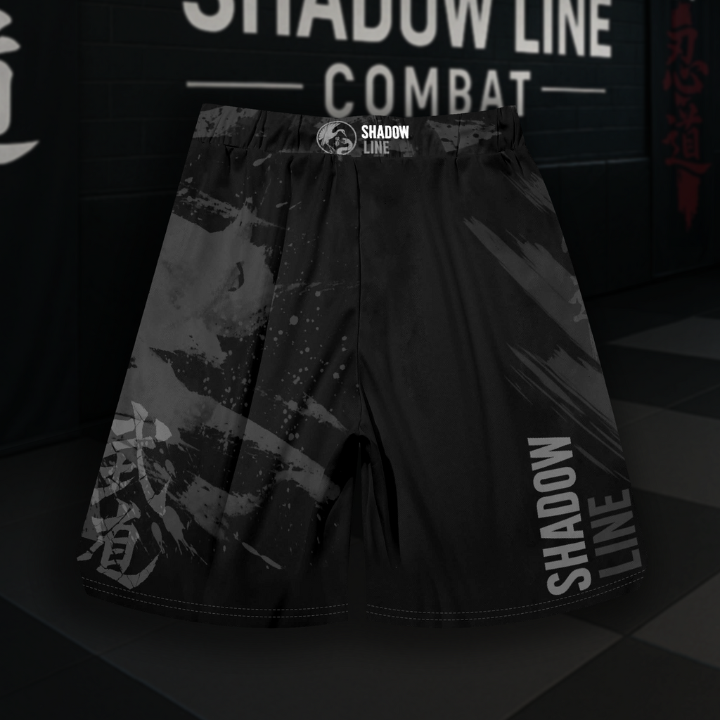 Silent Warrior Male Ninja Combat Shorts – Shadow Line Edition