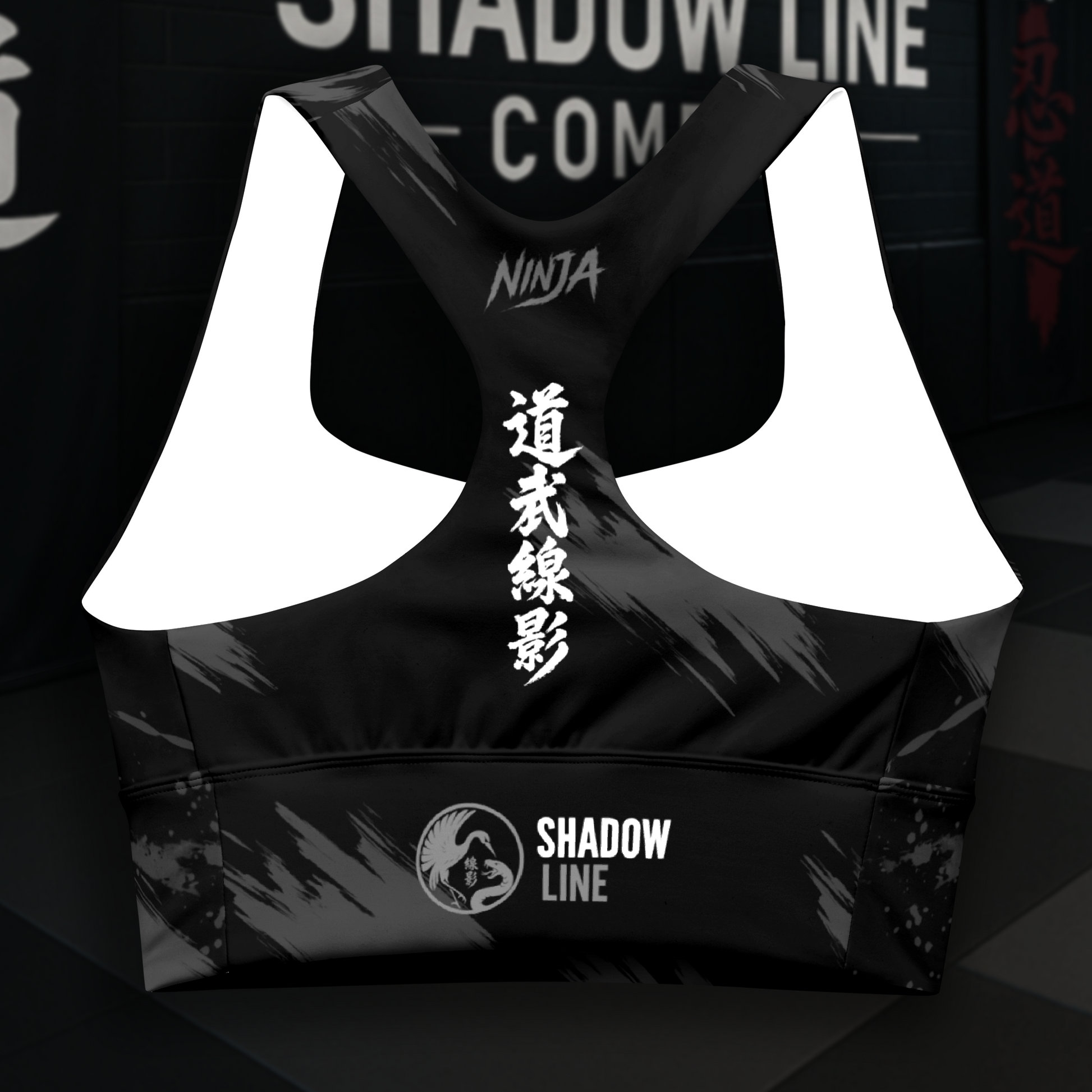 Ninja Origins Longline Sports Bra – Shadow Motion Edition