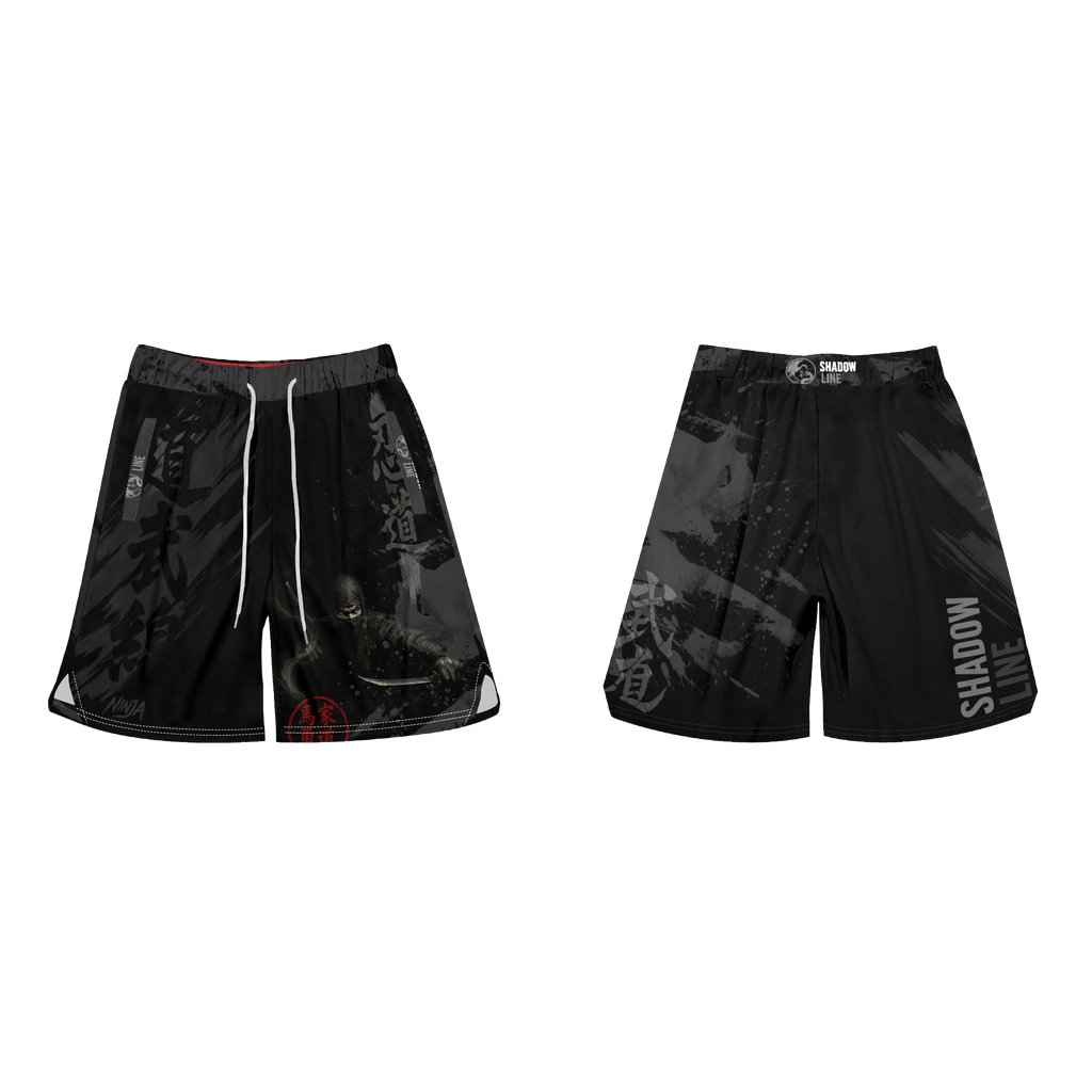 Silent Warrior Male Ninja Combat Shorts – Shadow Line Edition