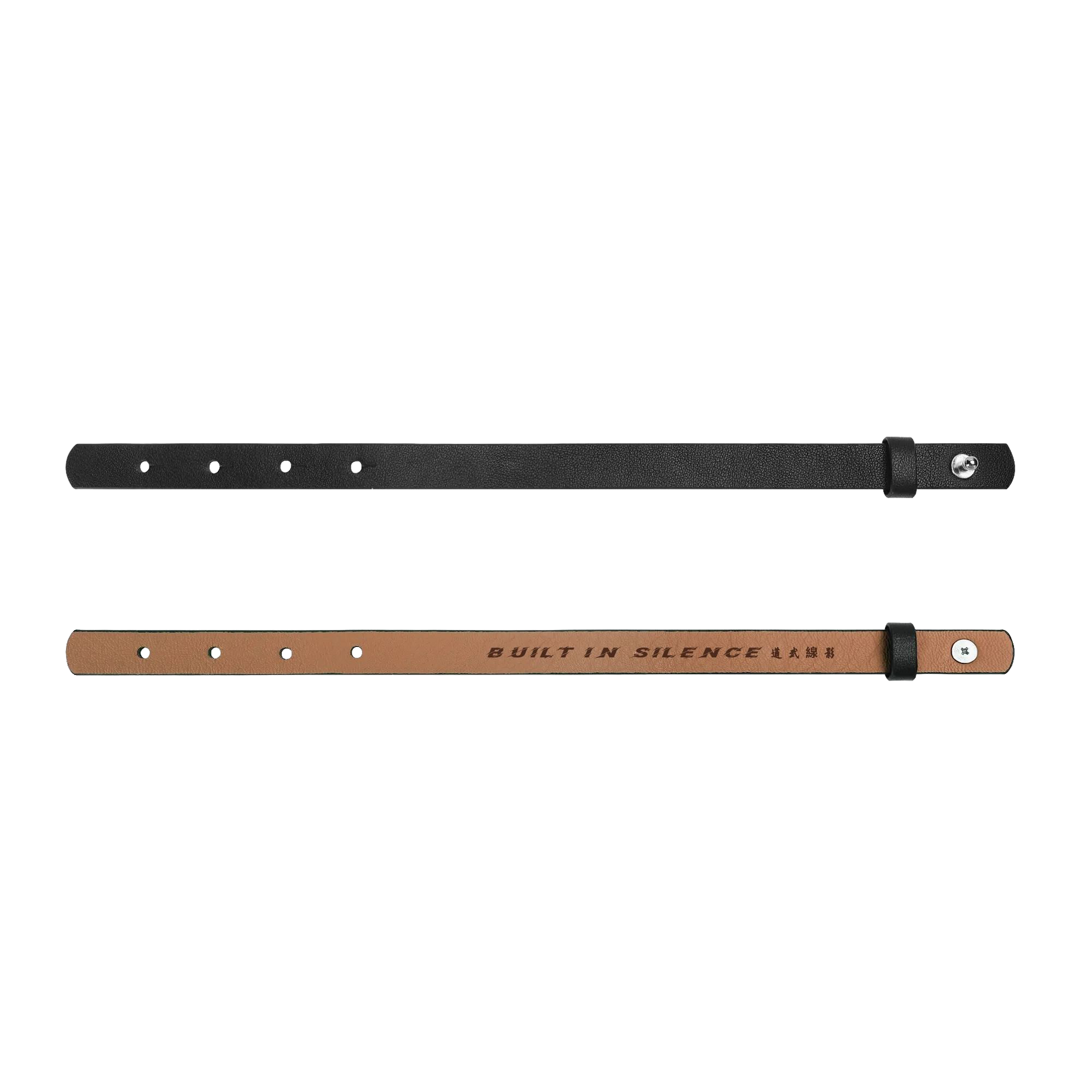 Built in Silence Leather Bracelet – Shadow Line Edition