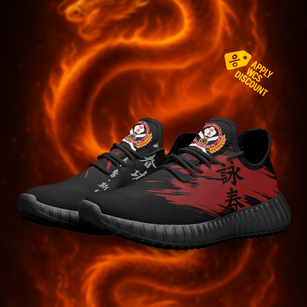 Shadow Line Combat Mesh Knit Sneakers – Red & Black Warrior Edition
