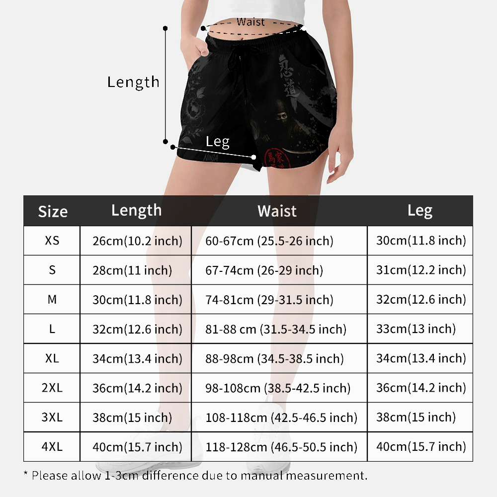 Silent Warrior Female Ninja Combat Shorts – Shadow Line Edition