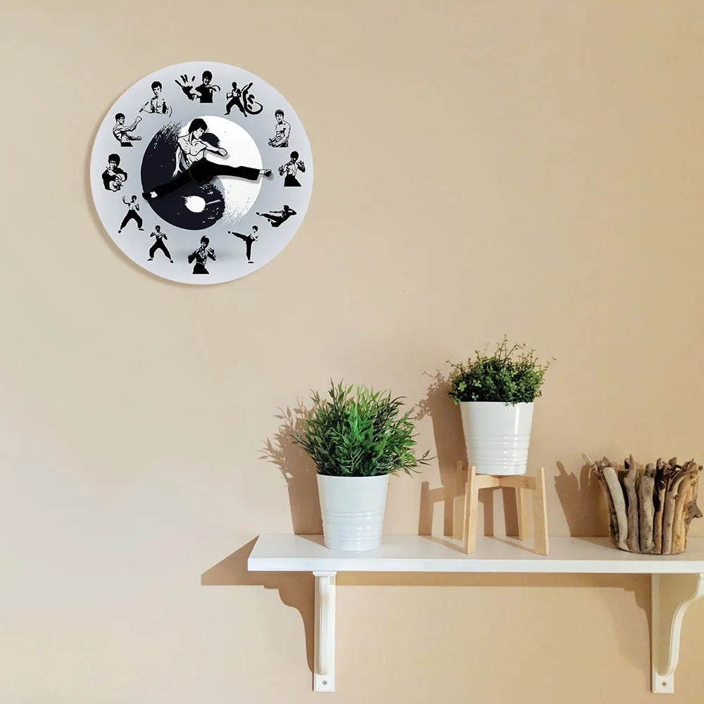 Kung Fu Movement Wall Clock – Martial Arts Inspired Home Decor