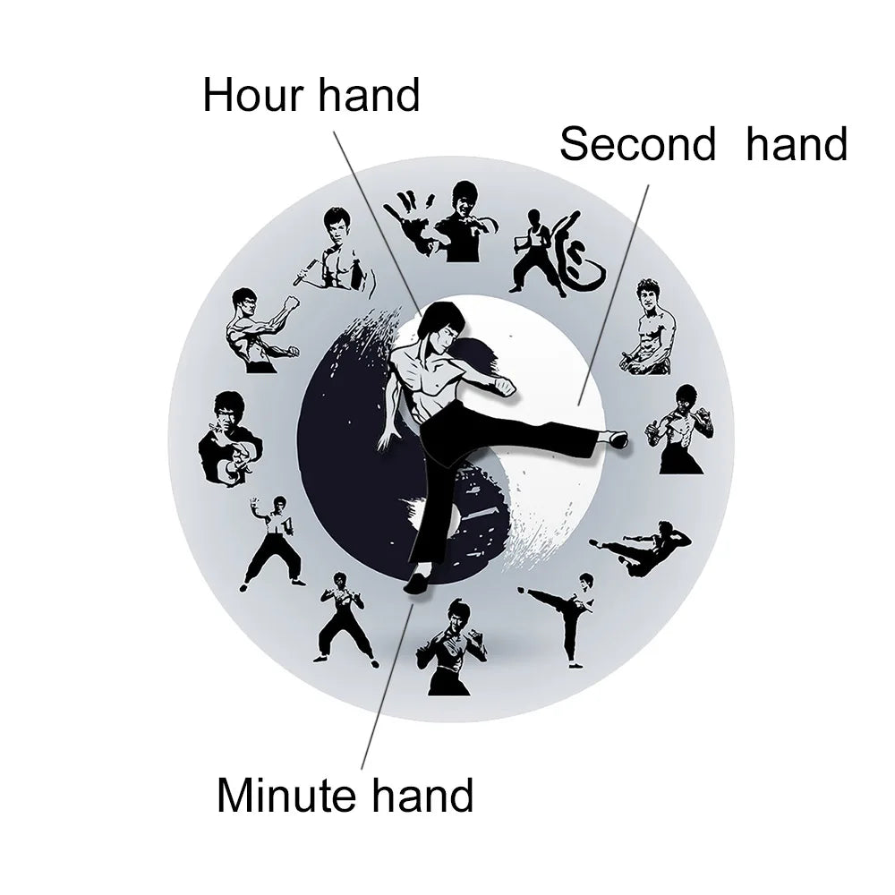 Kung Fu Movement Wall Clock – Martial Arts Inspired Home Decor