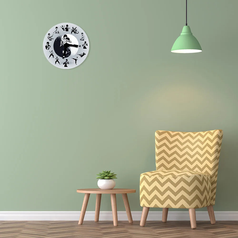 Kung Fu Movement Wall Clock – Martial Arts Inspired Home Decor