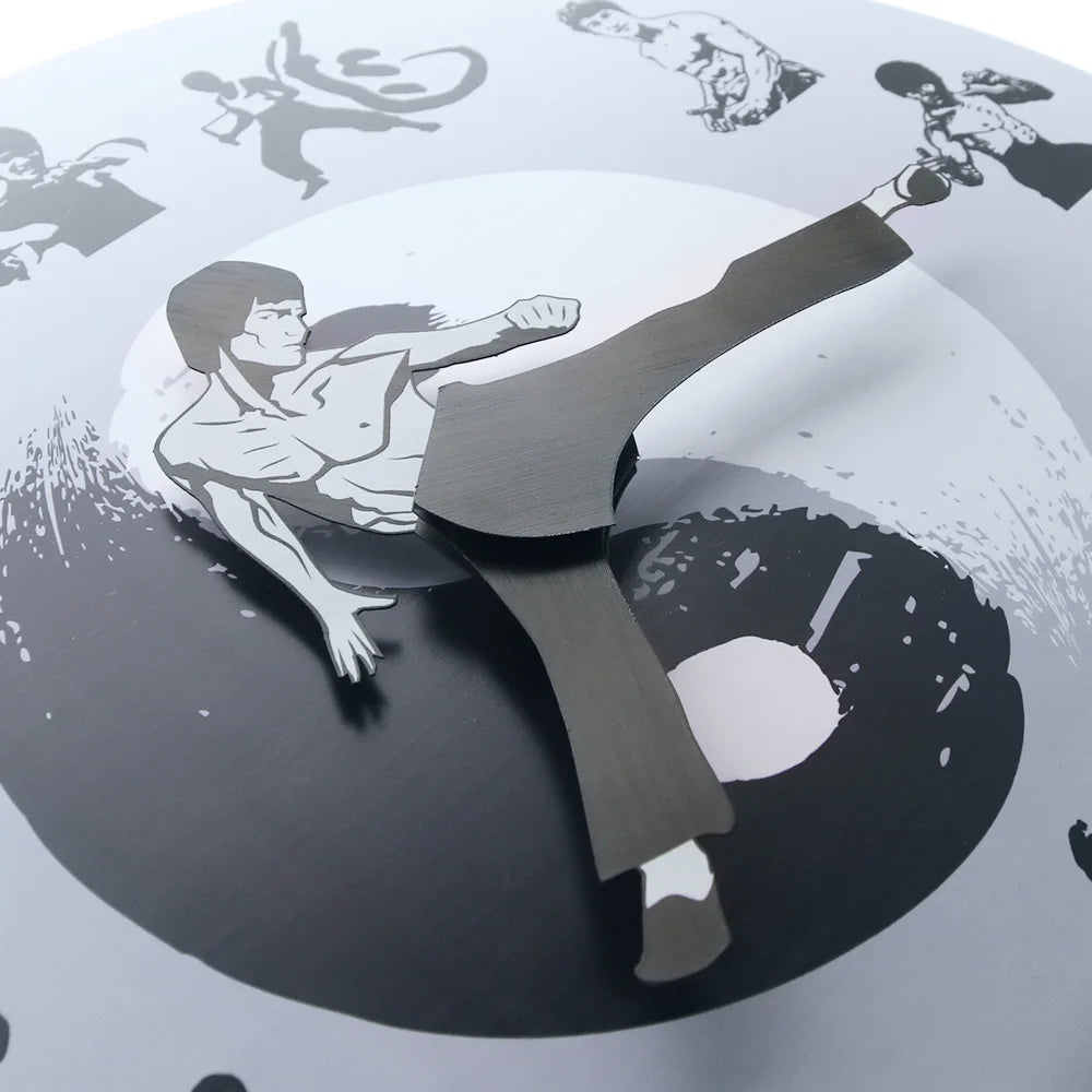 Kung Fu Movement Wall Clock – Martial Arts Inspired Home Decor