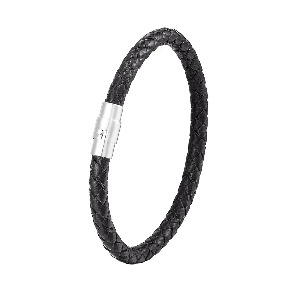 MKENDN Stainless Steel Wire Rope Bracelet – Punk Cuff 19/21/23 cm