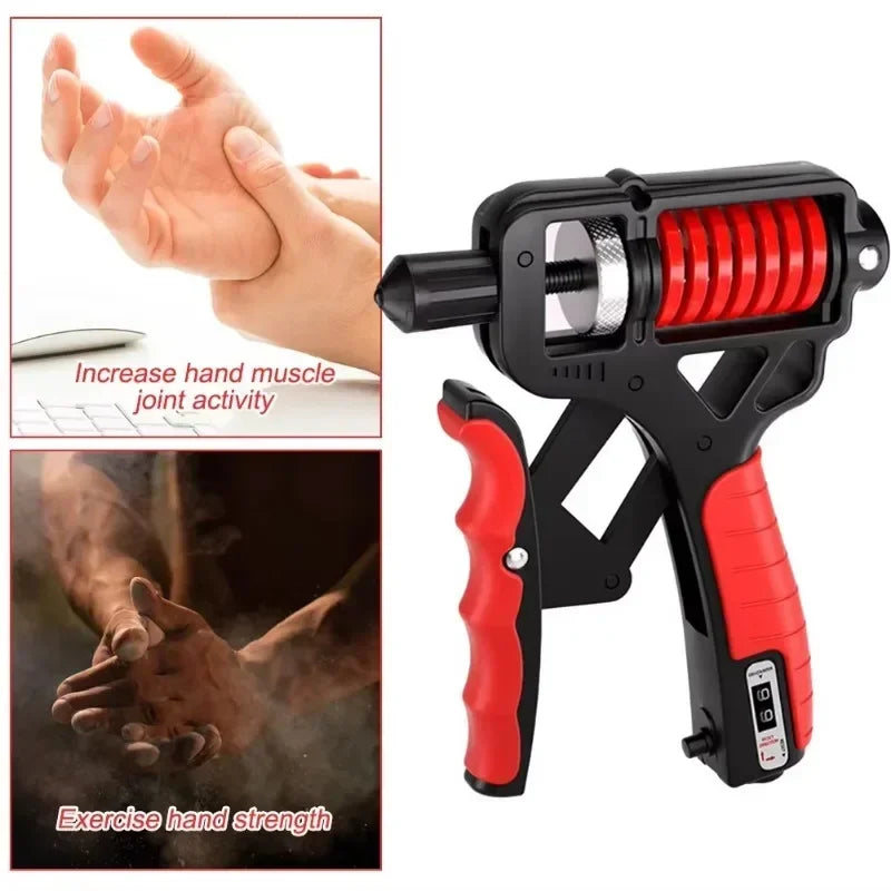 Adjustable Hand Grip Strength Trainer 5–165 kg with Built-In Reps Counter – Wrist, Finger & Forearm Exerciser
