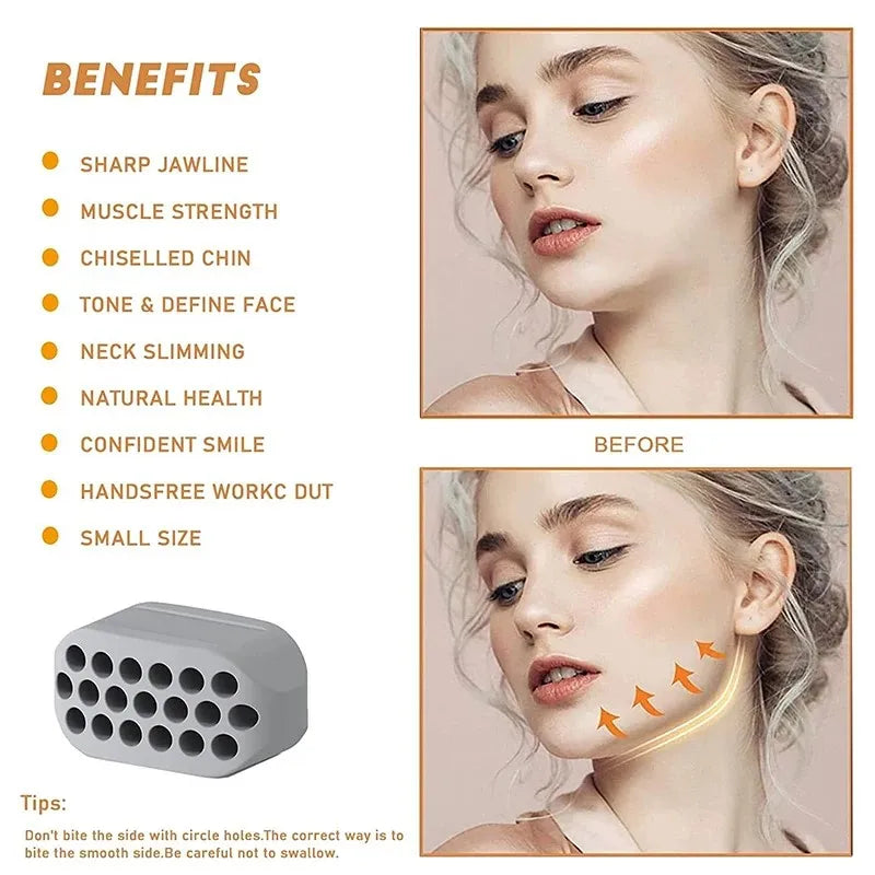 Silicone Jawline Exerciser – Facial Toning Ball for Jaw & Neck
