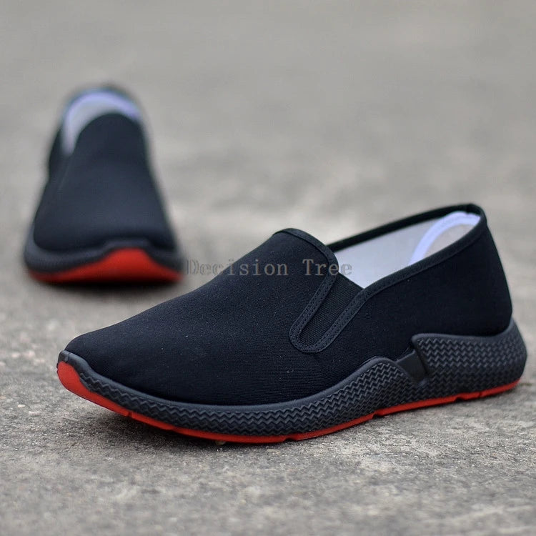 DecisionTree 2025 Men’s Traditional Chinese Martial Arts Shoes – Breathable Nylon & Leather Tai‑Chi Casual Shoes