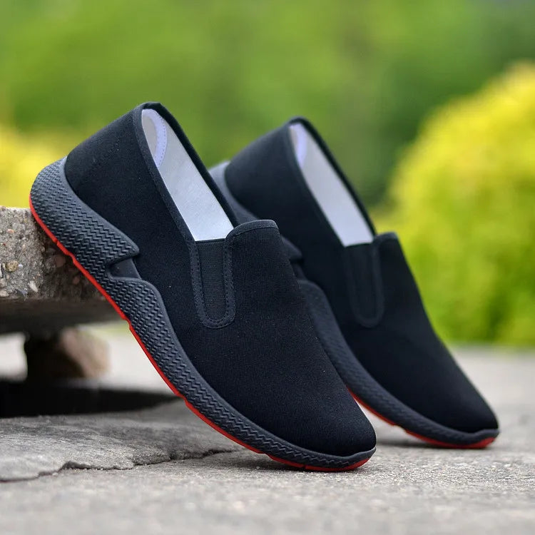DecisionTree 2025 Men’s Traditional Chinese Martial Arts Shoes – Breathable Nylon & Leather Tai‑Chi Casual Shoes