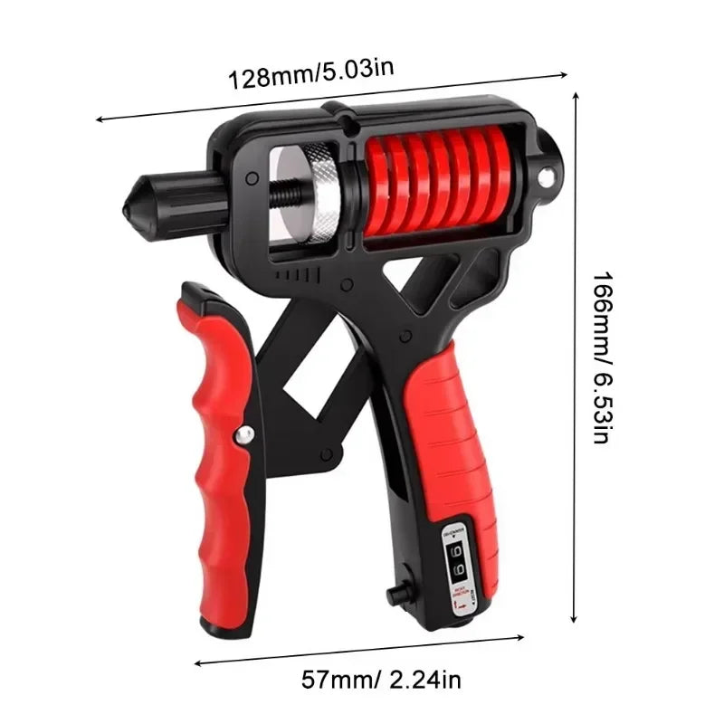 Adjustable Hand Grip Strength Trainer 5–165 kg with Built-In Reps Counter – Wrist, Finger & Forearm Exerciser