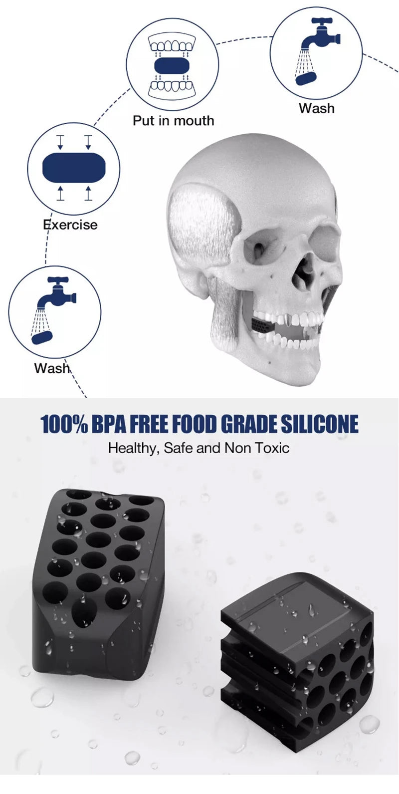 Silicone Jawline Exerciser – Facial Toning Ball for Jaw & Neck