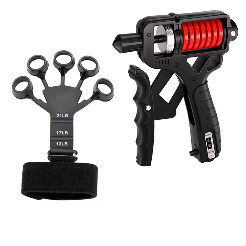 Adjustable Hand Grip Strength Trainer 5–165 kg with Built-In Reps Counter – Wrist, Finger & Forearm Exerciser