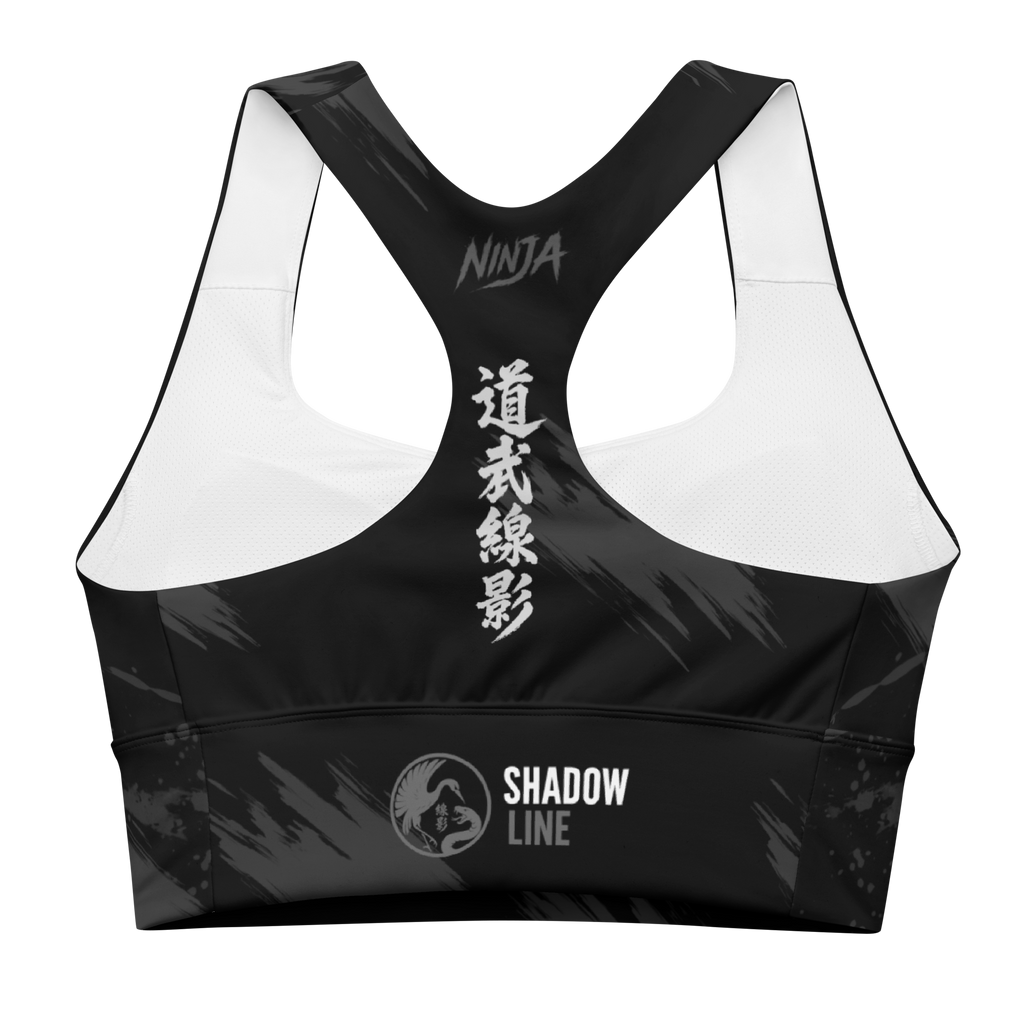 Ninja Origins Longline Sports Bra – Shadow Motion Edition