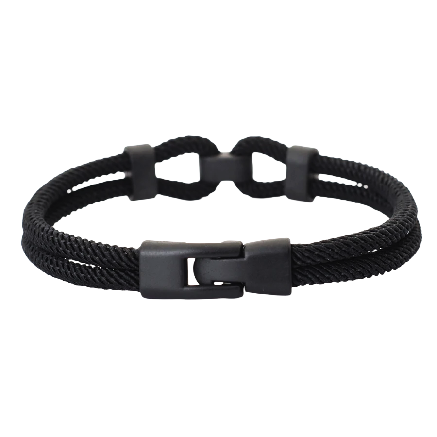 Men’s Personalized Rope Bracelet – 4 mm Milan Rope, Zinc Alloy Clasp, 6 Colors