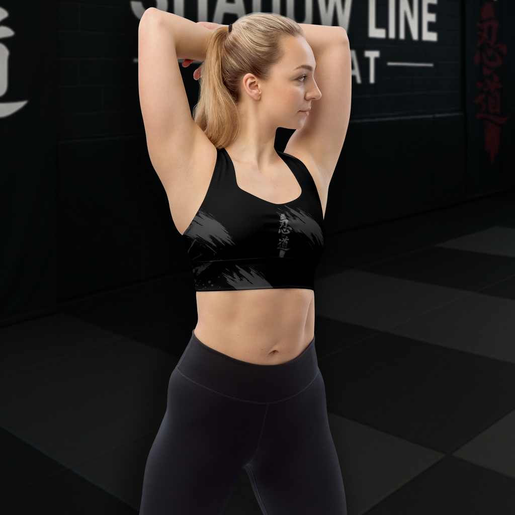 Ninja Origins Longline Sports Bra – Shadow Motion Edition