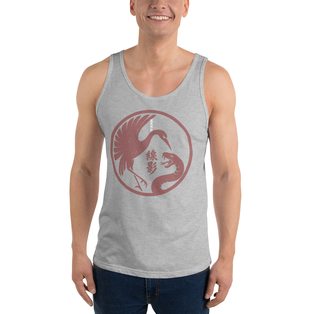 Shadow Line Combat Tank Top – Crane & Snake Emblem
