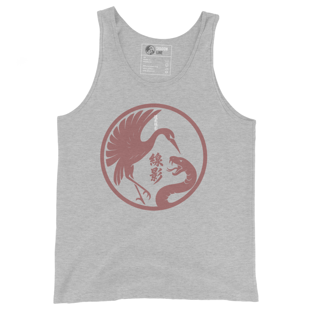 Shadow Line Combat Tank Top – Crane & Snake Emblem