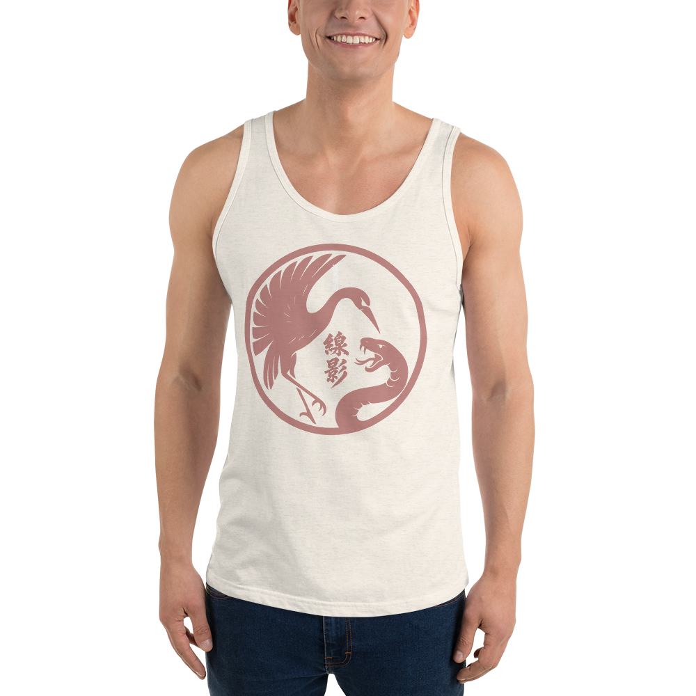 Shadow Line Combat Tank Top – Crane & Snake Emblem