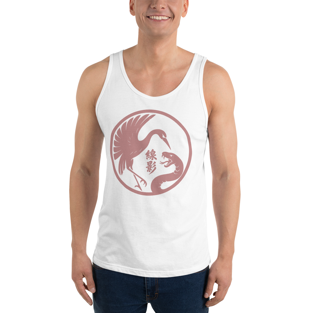Shadow Line Combat Tank Top – Crane & Snake Emblem