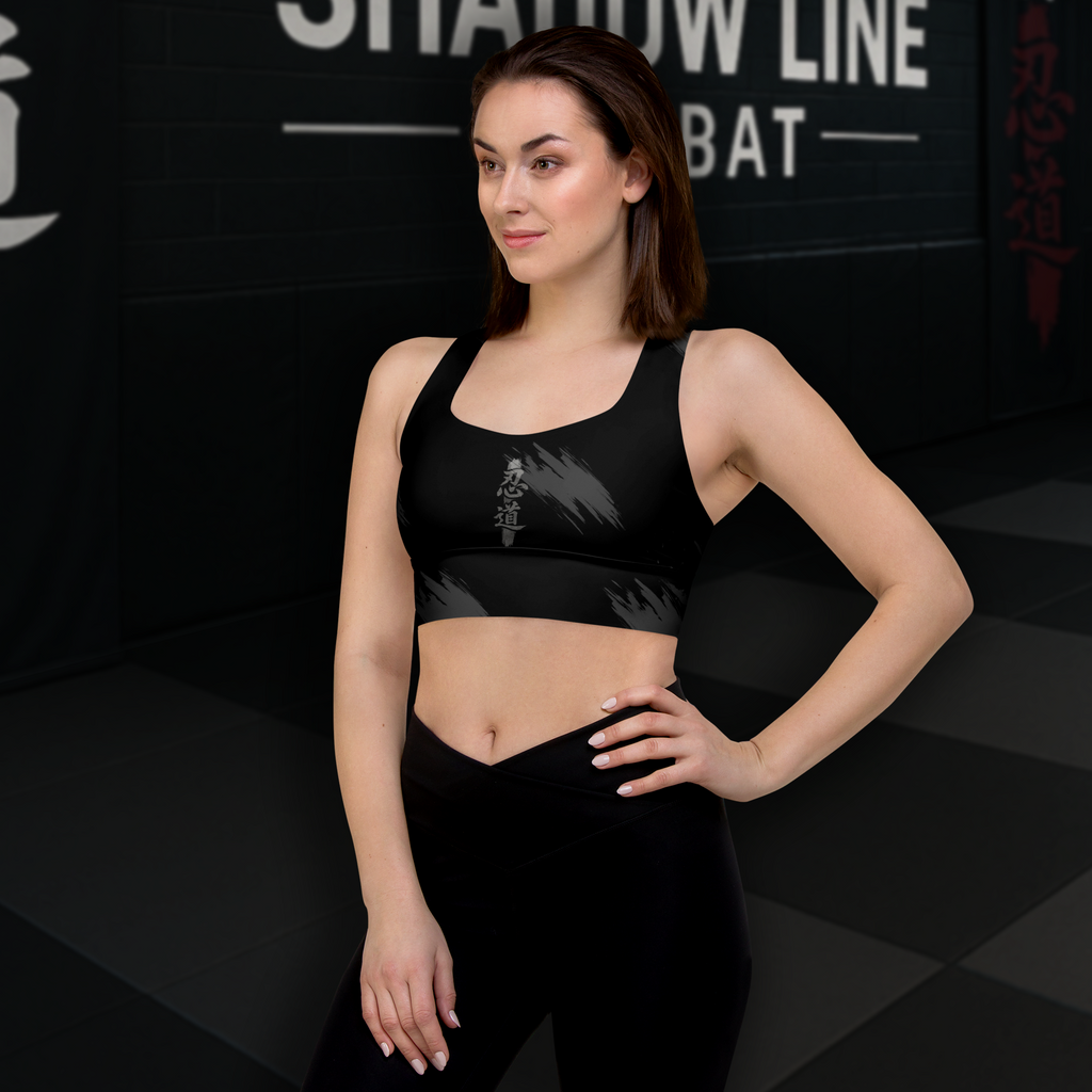 Ninja Origins Longline Sports Bra – Shadow Motion Edition