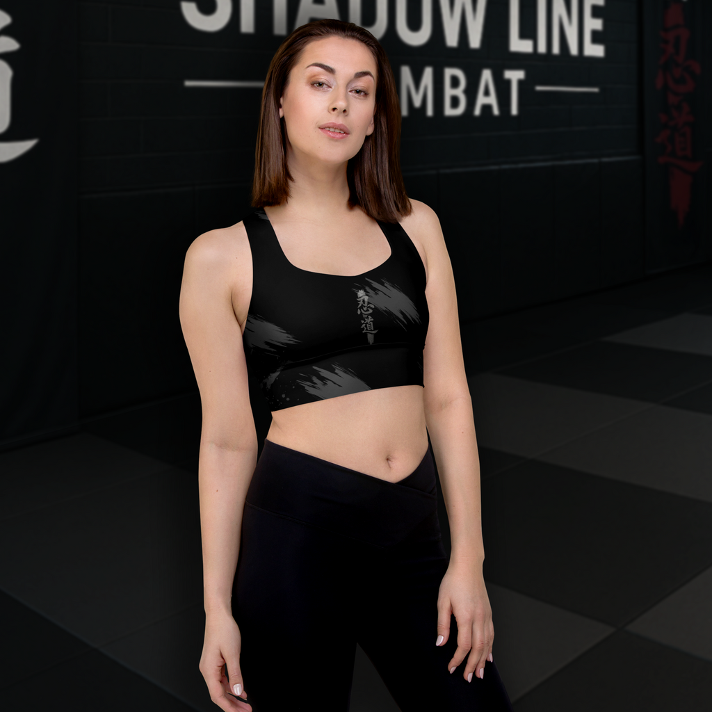 Ninja Origins Longline Sports Bra – Shadow Motion Edition