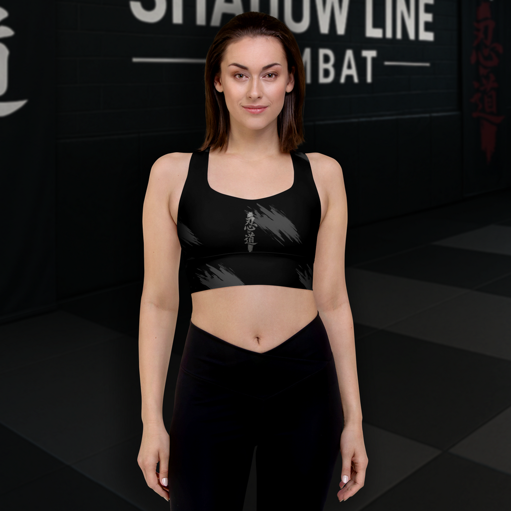 Ninja Origins Longline Sports Bra – Shadow Motion Edition