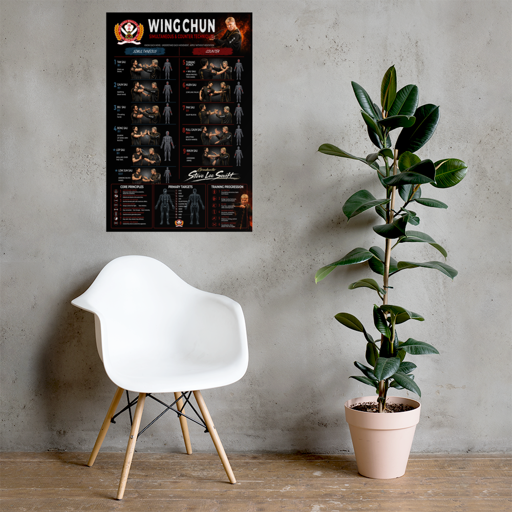 Wing Chun Simultaneous & Counter Techniques Training Poster